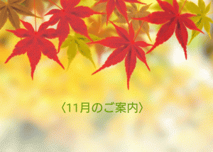11月のご案内