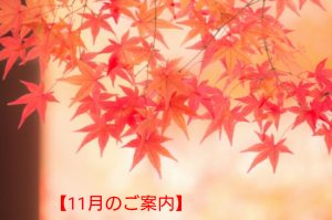 1１月のご案内